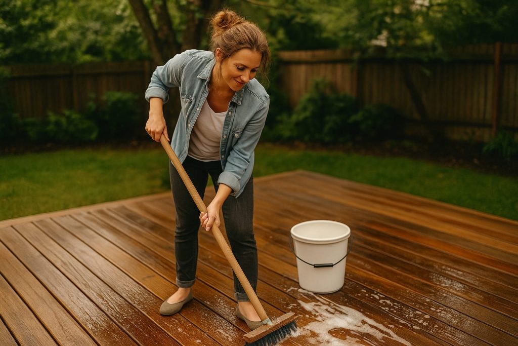 mantenimiento de deck en verano