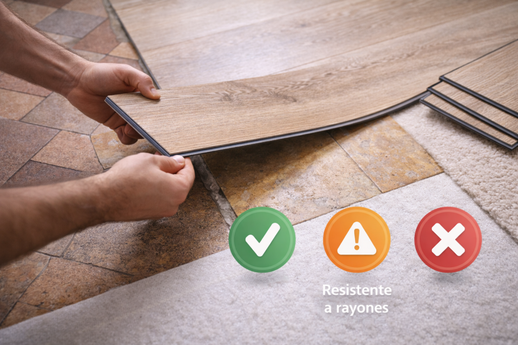 piso SPC sobre pisos existentes