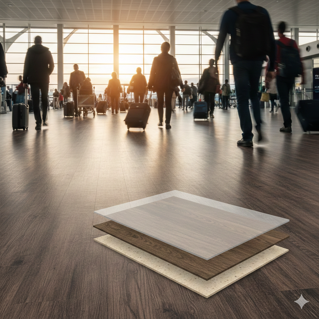 piso laminado para alto tráfico