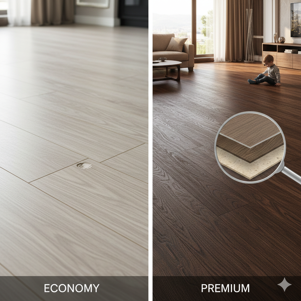 piso laminado económico vs piso laminado premium